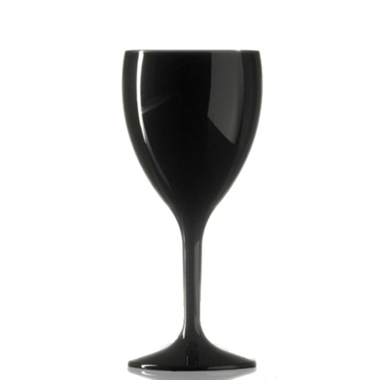 Black Wine Glass Basic 32 cl. Plastic with option to print